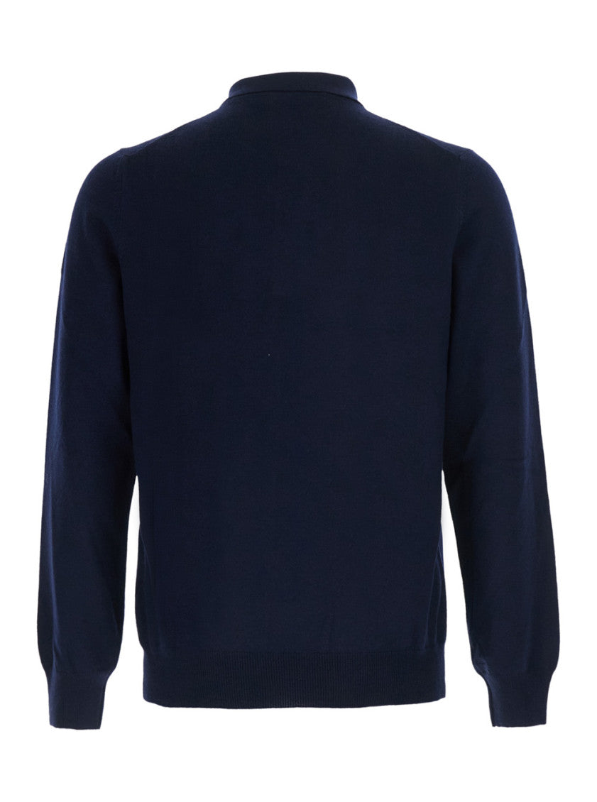 Navy Blue Polo Sweater 2