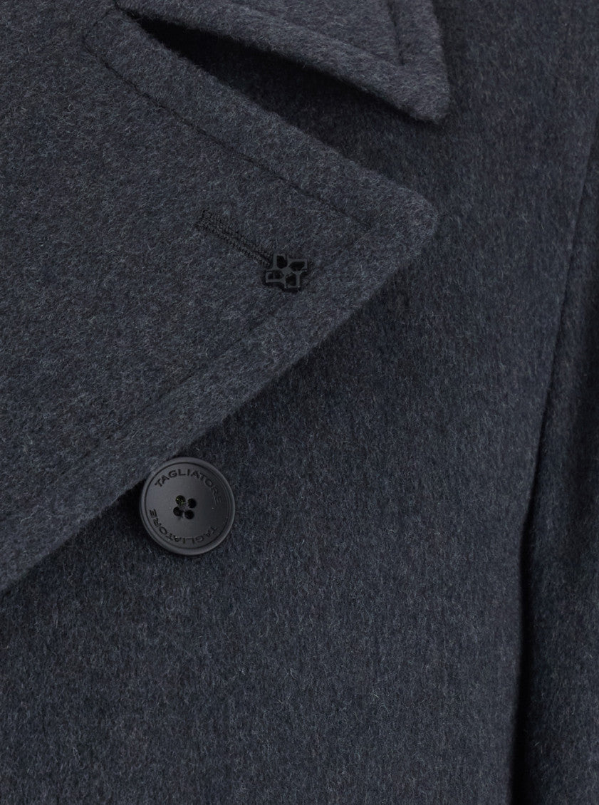 Dark Grey Double Breasted Coat 3