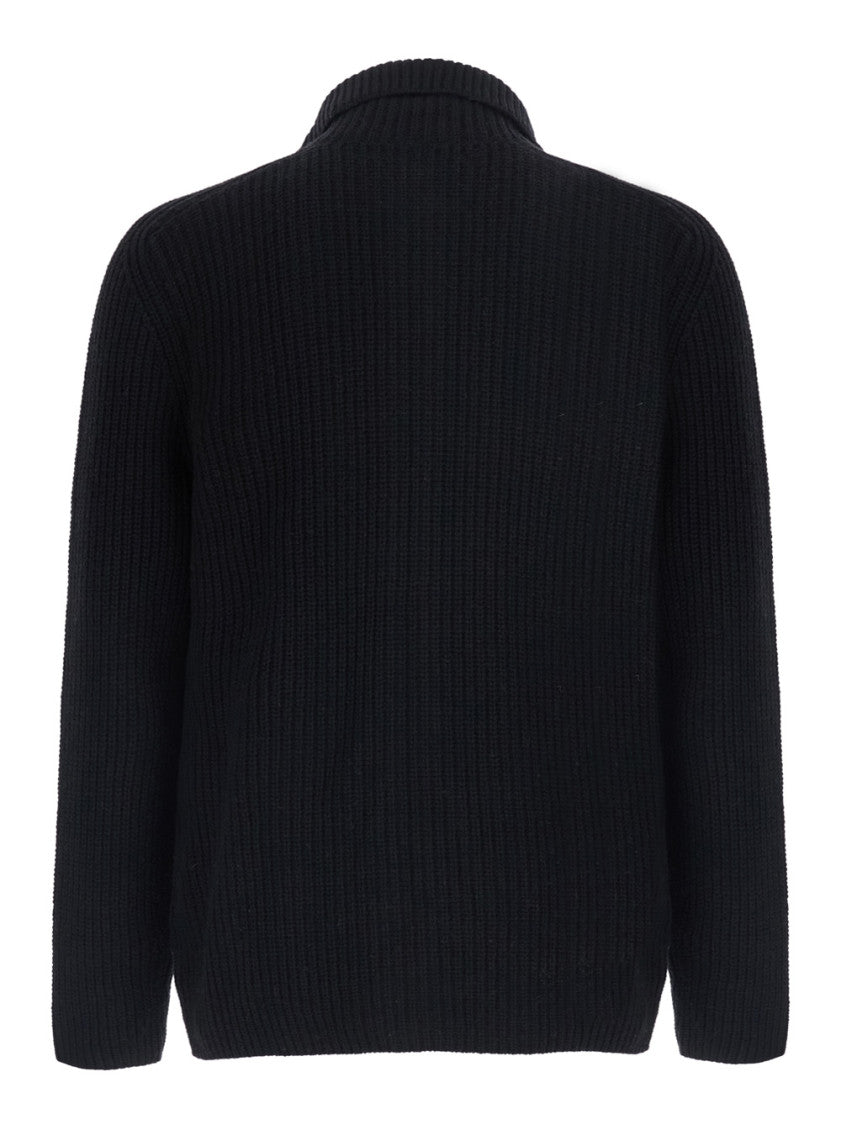 Black Zip-Up Cardigan 2