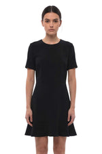 Black Round Neck Mini Dress 1