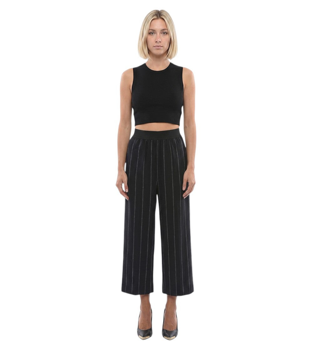 Black Relaxed Pleated Pants 1