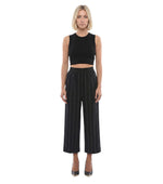 Black Relaxed Pleated Pants 1