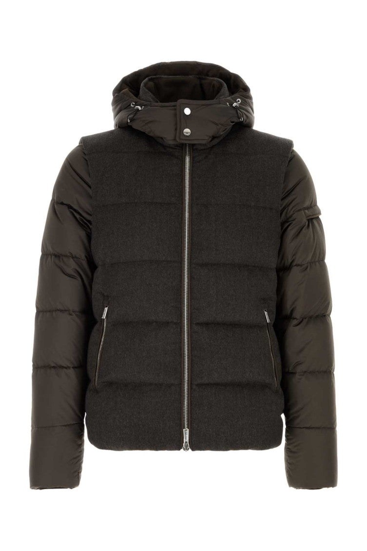 Dark Brown Down Jacket 1