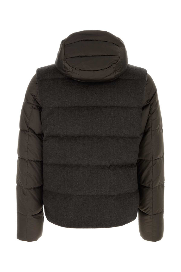 Dark Brown Down Jacket 2