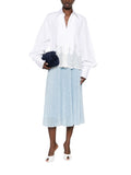 White Oversized Embroidered Shirt 1