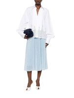 White Oversized Embroidered Shirt 1
