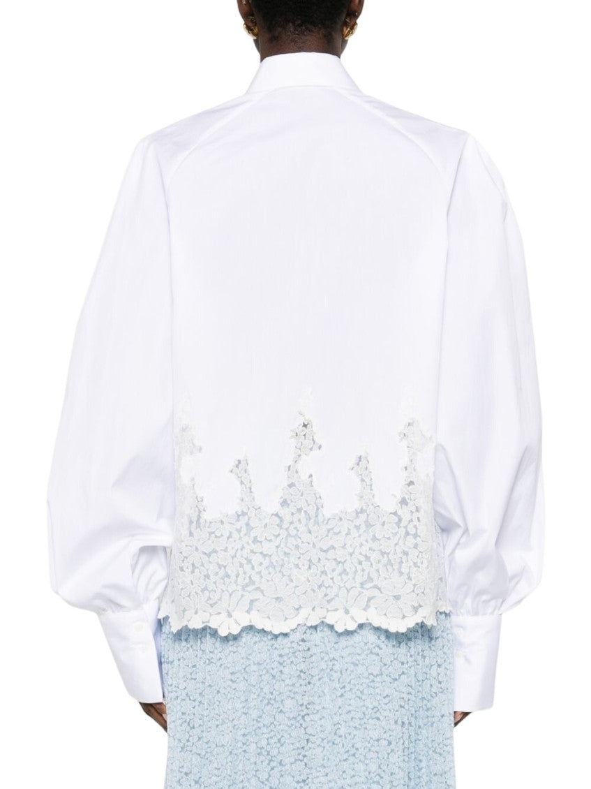 White Oversized Embroidered Shirt 2