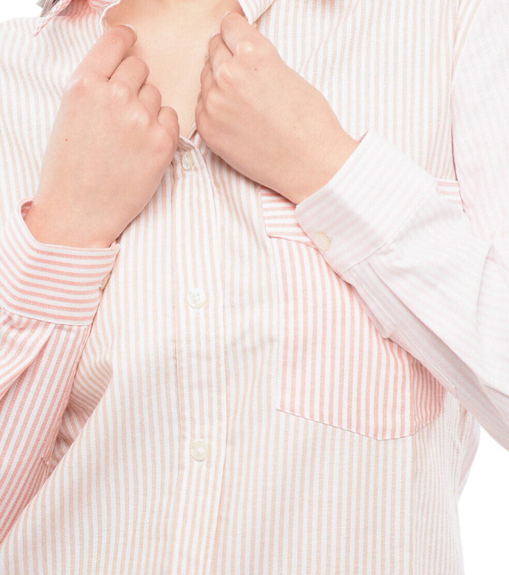 Pink Slim Stripes Shirt 3