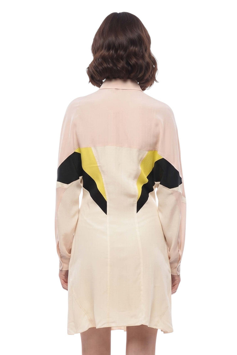Light Pink Color Block Mini Dress 2