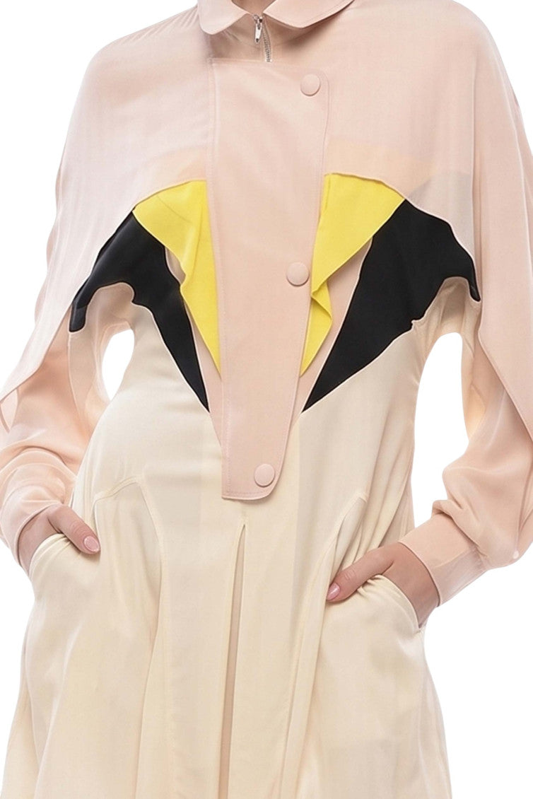 Light Pink Color Block Mini Dress 3