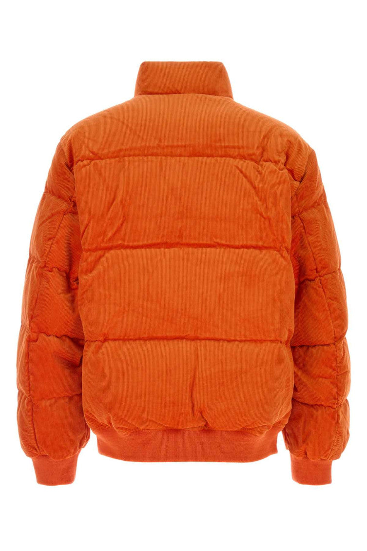Orange Corduroy Down Jacket 2