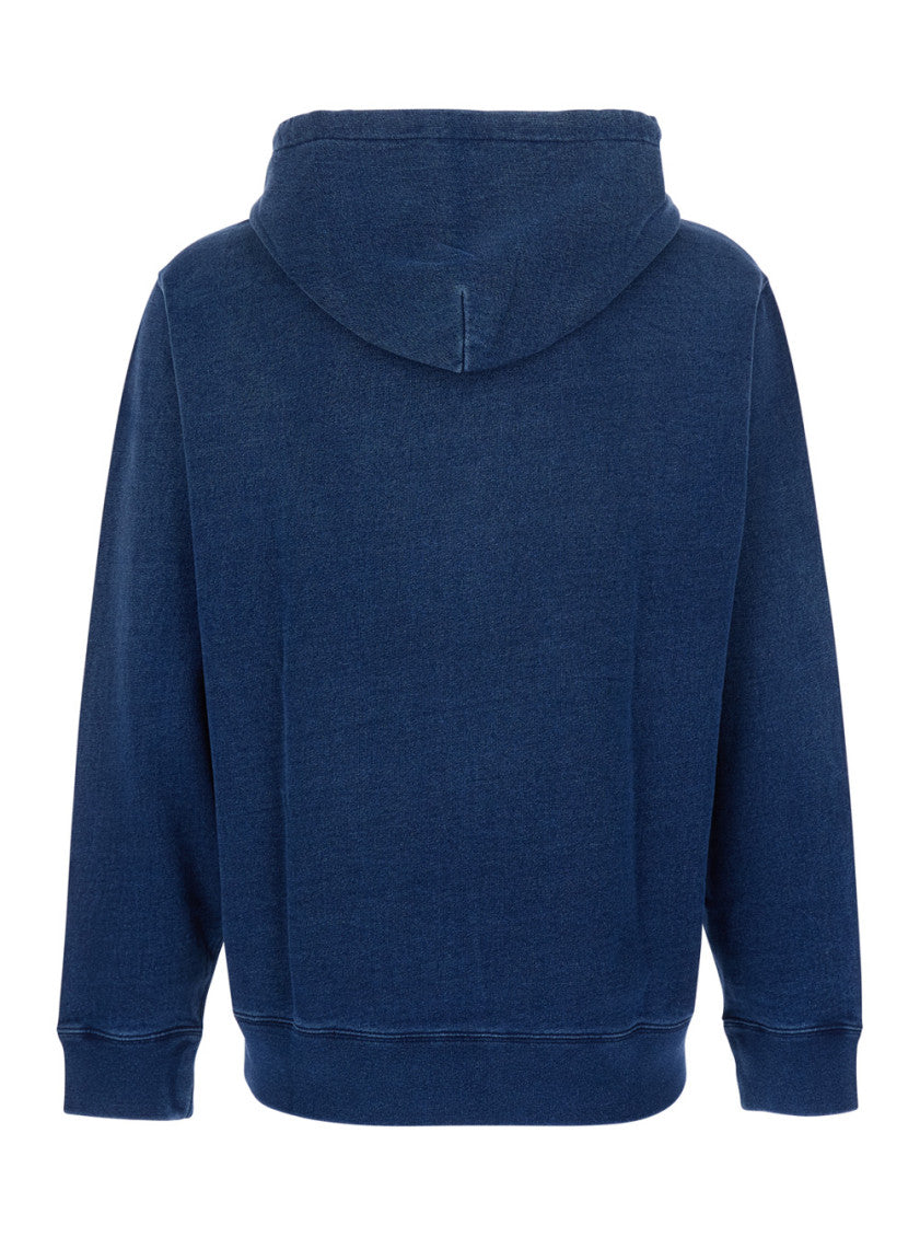 Blue Logo Regular Hoodie 2