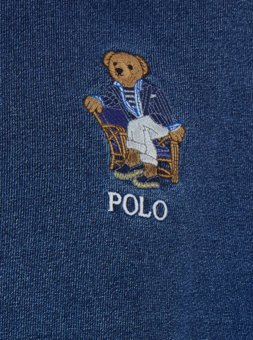 Blue Logo Regular Hoodie 3