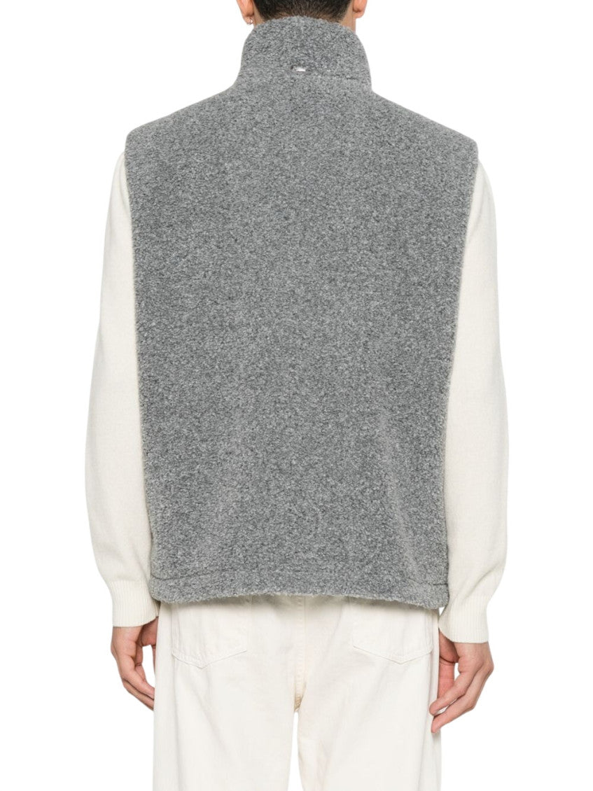 Grey Sleeveless Fleece Jacket 2