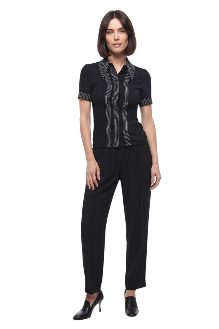 Black Slim Stripes Shirt 4