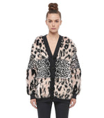 Multicolor Animal Print V Neck Sweater 1
