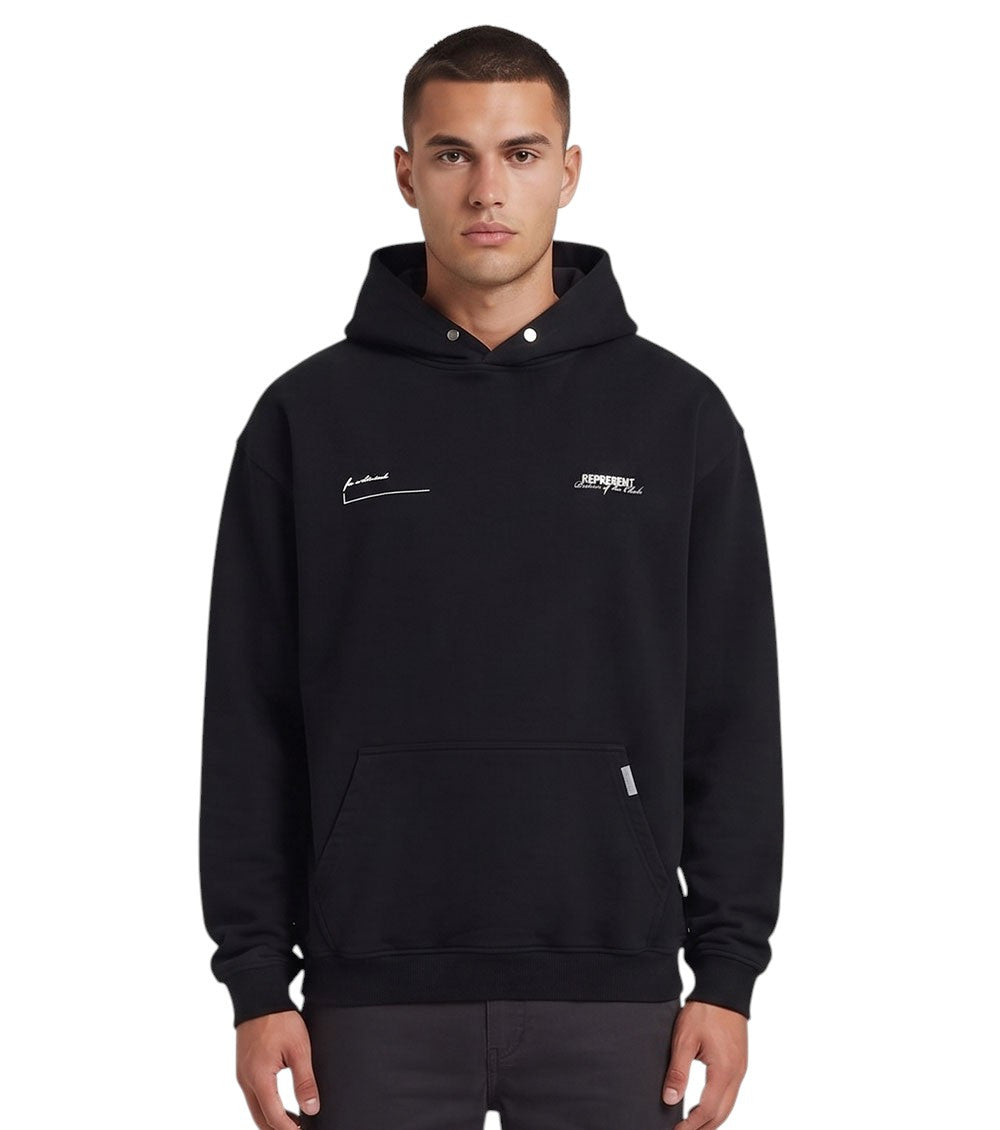 Black Relaxed Logo Hoodie 2
