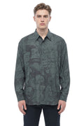 Green Graphic Print Shirt 1