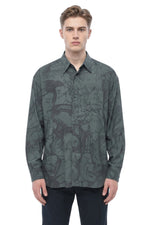 Green Graphic Print Shirt 1