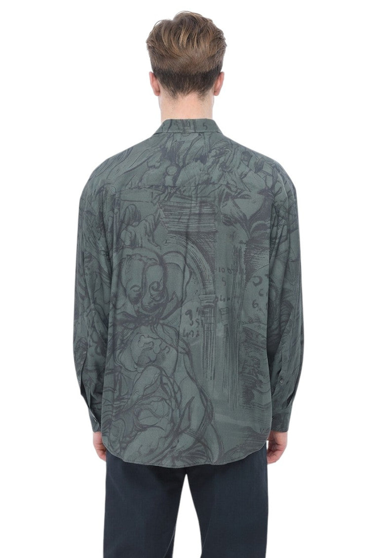 Green Graphic Print Shirt 2