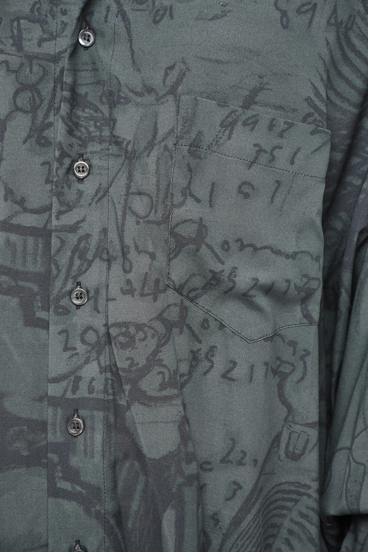 Green Graphic Print Shirt 3