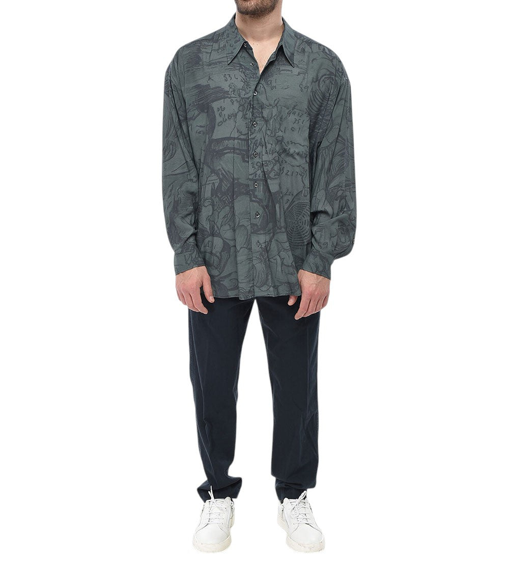 Green Graphic Print Shirt 4