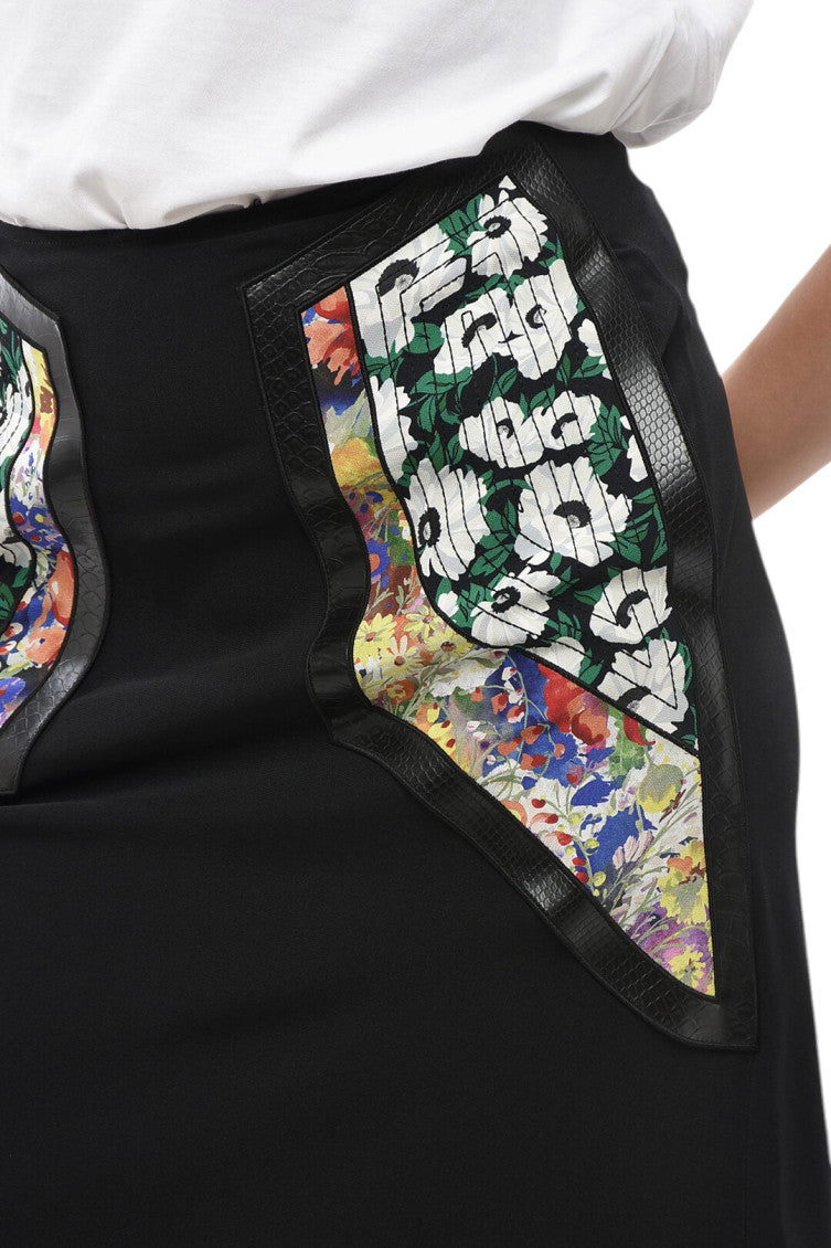 Black Floral Midi Skirt 3