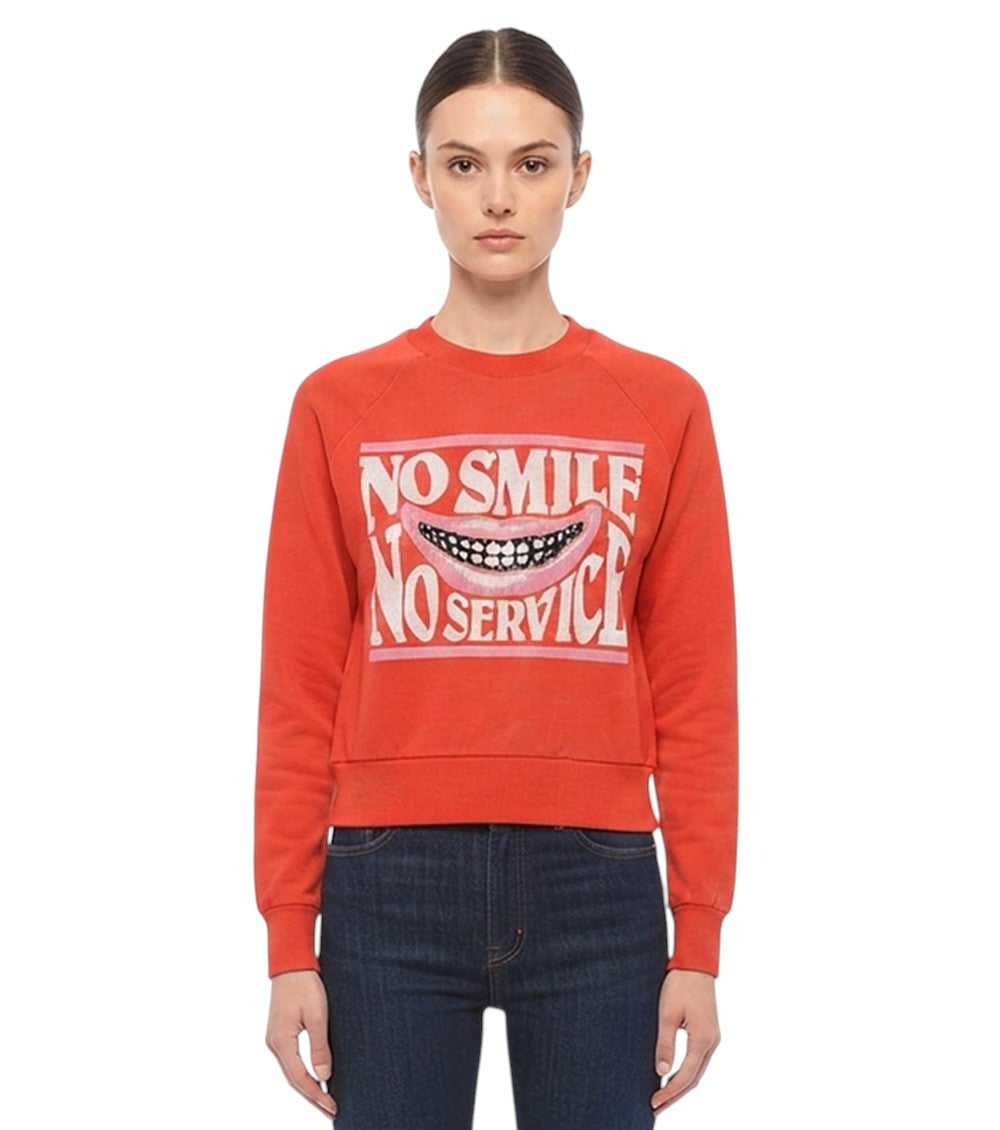 Red Graphic Crew Neck Sweater 1