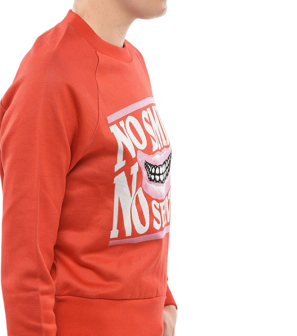 Red Graphic Crew Neck Sweater 3