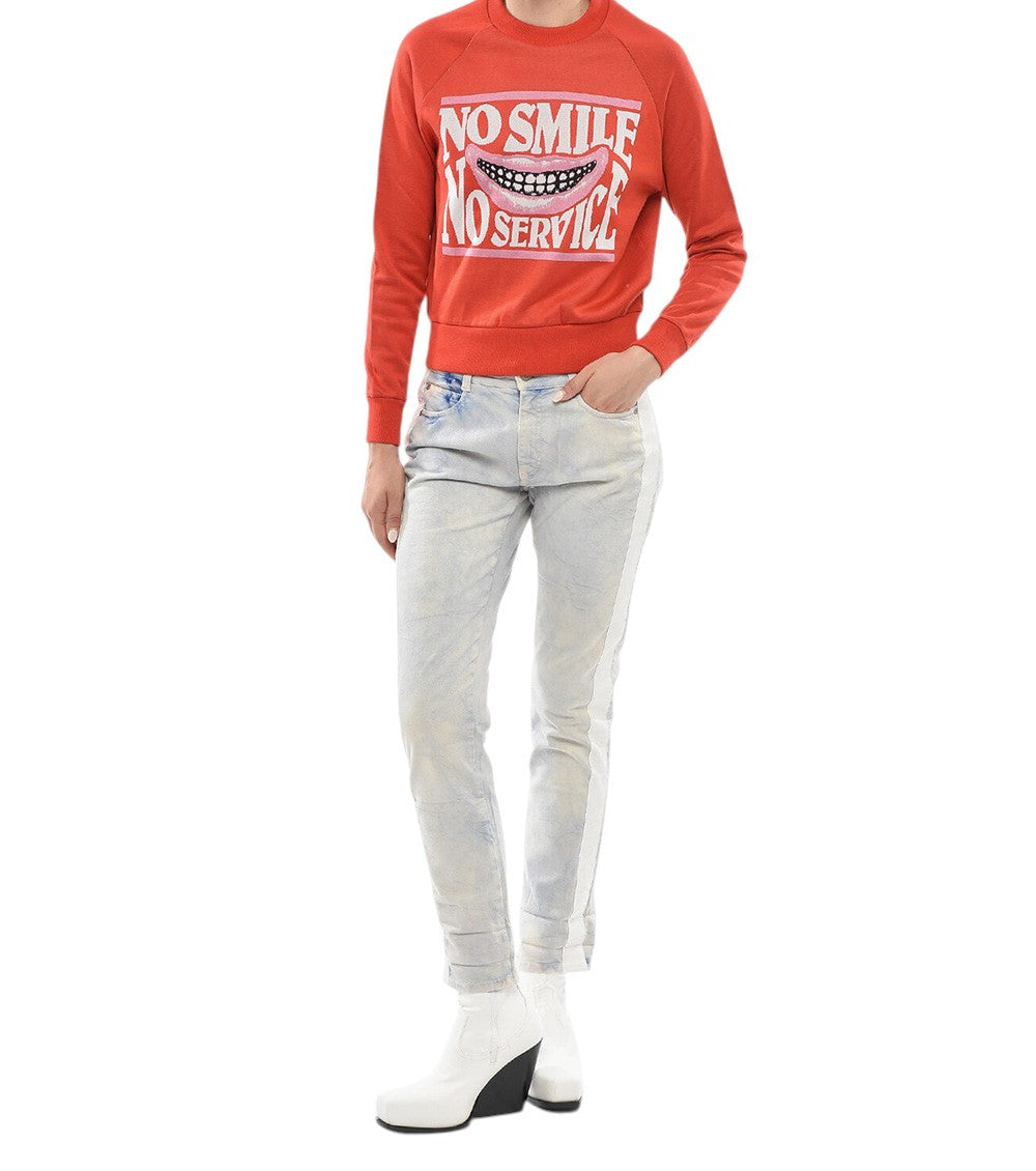 Red Graphic Crew Neck Sweater 4