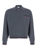 Grey Shirt Collar Sweater 1