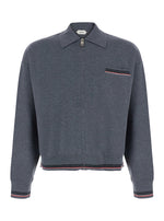 Grey Shirt Collar Sweater 1