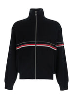 Black Knitted Zip-Up Sweater 1