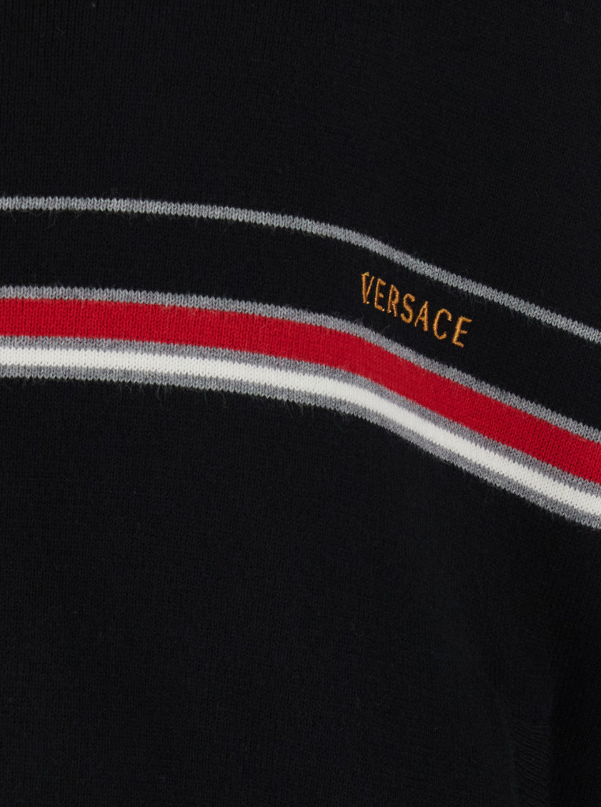 Black Knitted Zip-Up Sweater 3