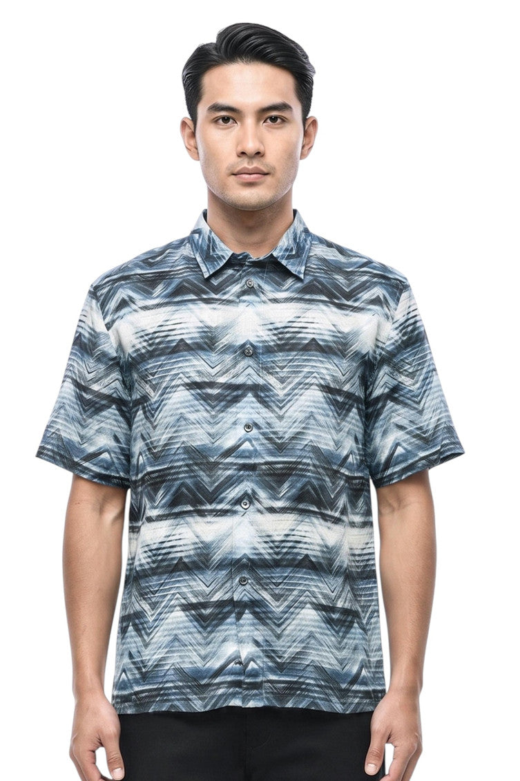 Blue Regular Printed Shirt 1
