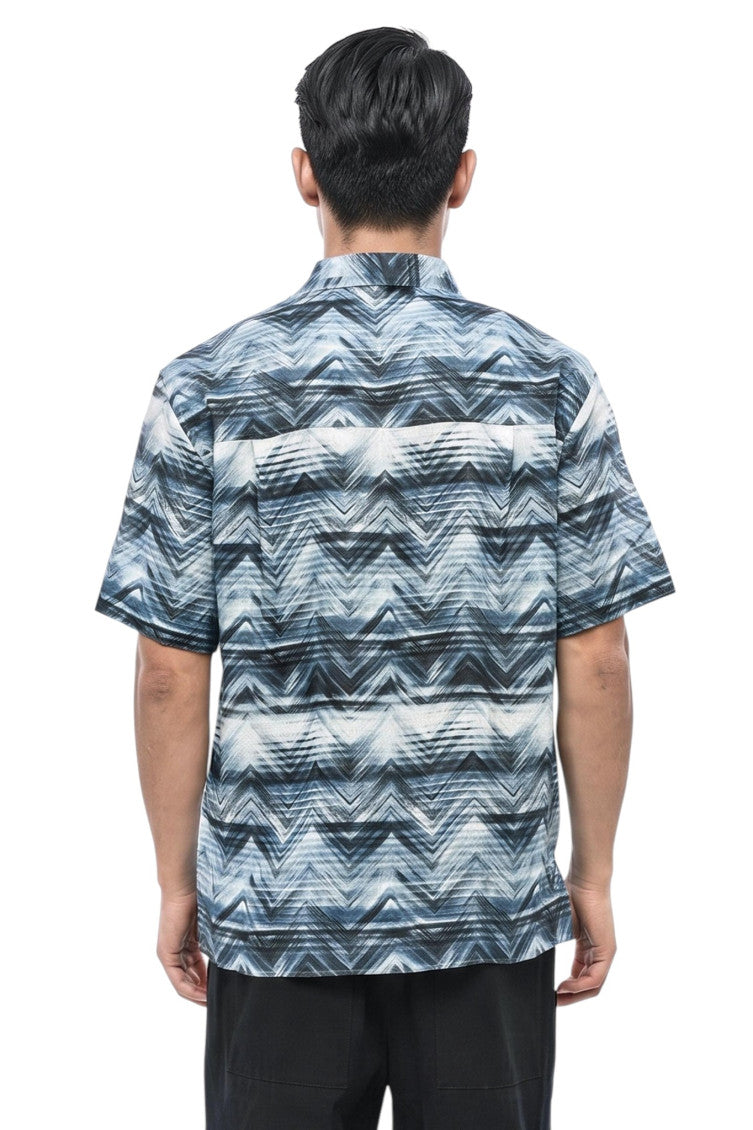 Blue Regular Printed Shirt 2