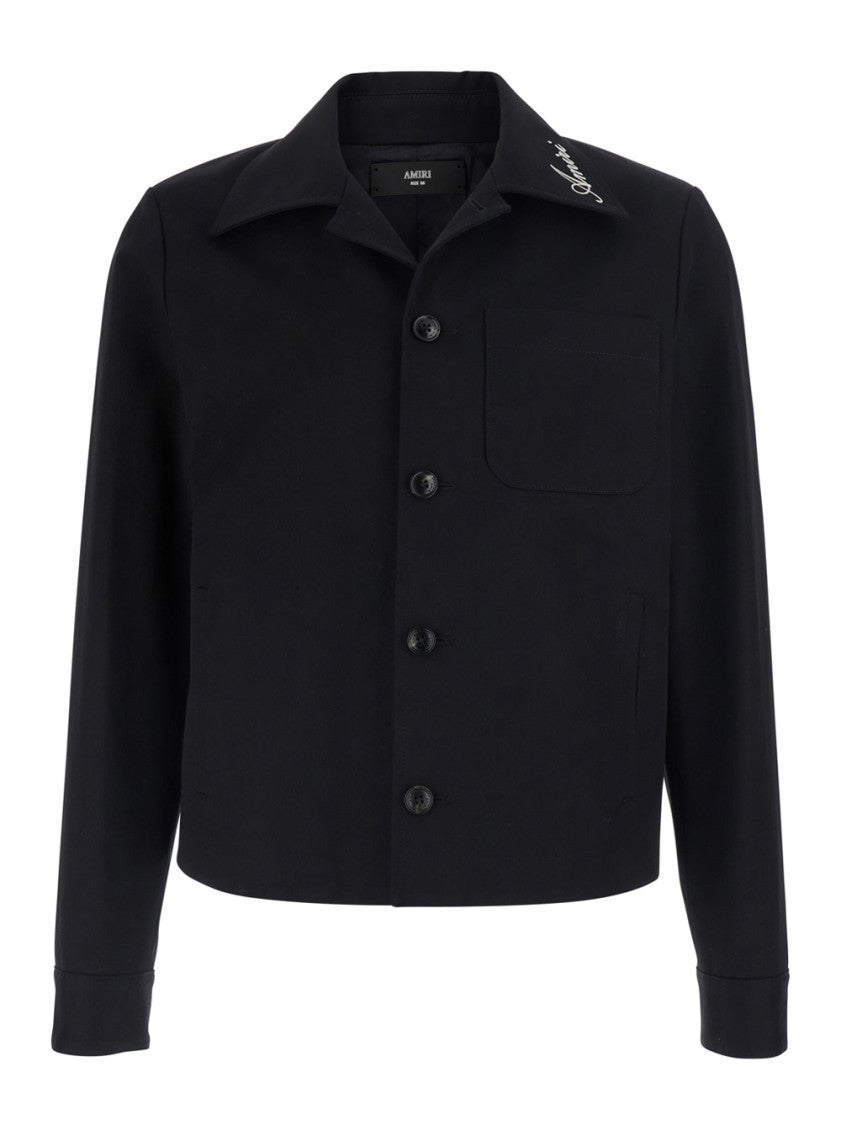 Black Regular Shirt Jacket 1