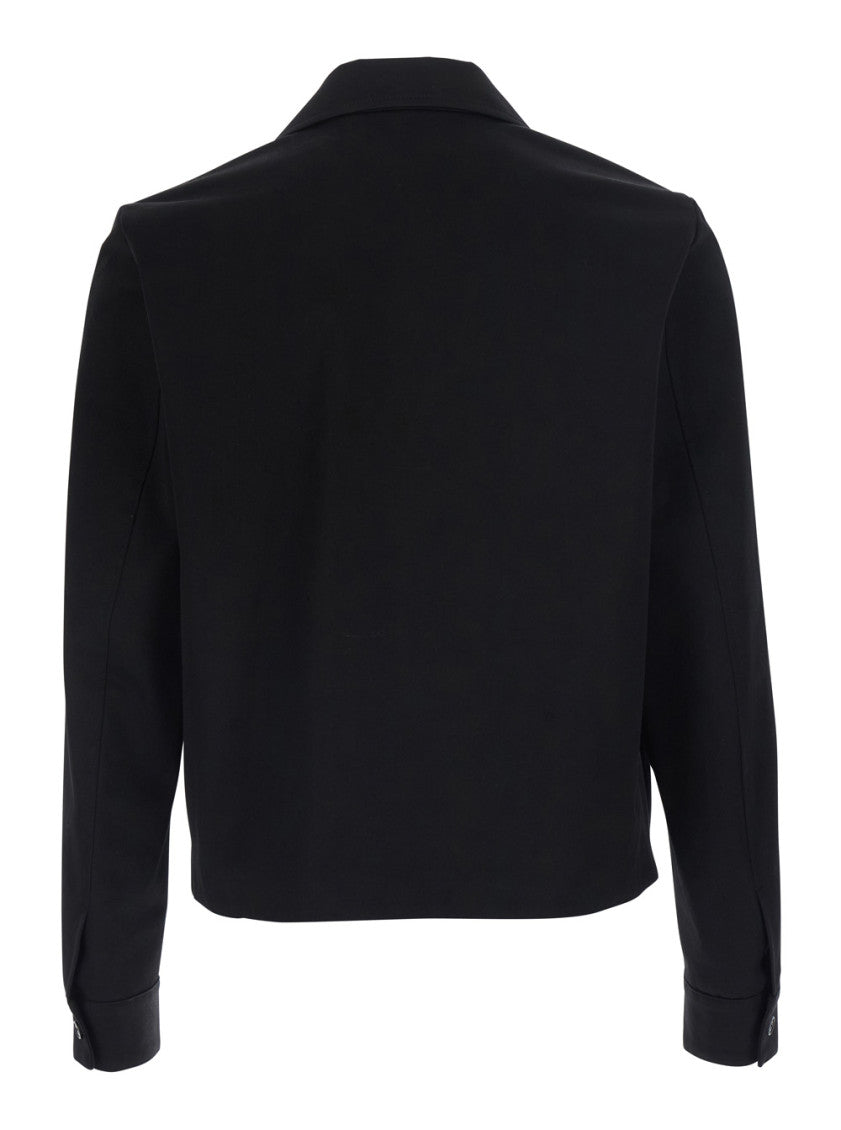 Black Regular Shirt Jacket 2