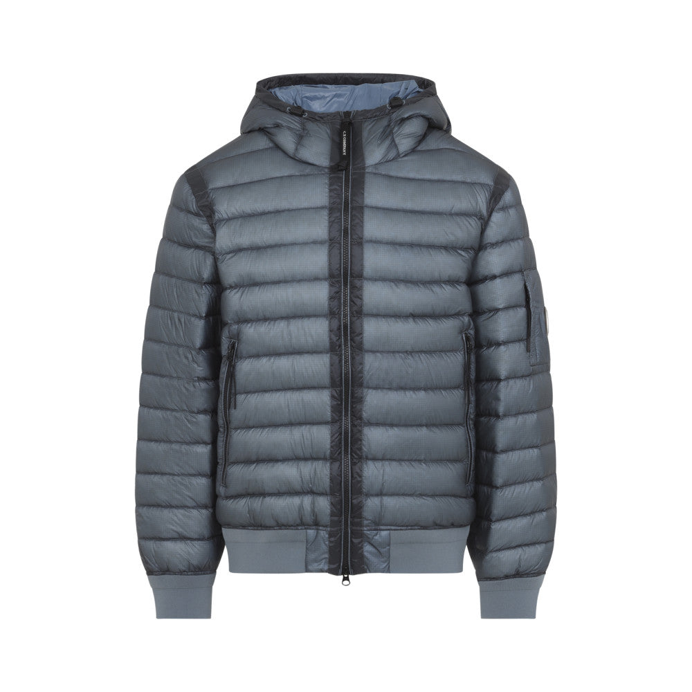 Blue Quilted Hood Jacket 1
