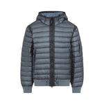 Blue Quilted Hood Jacket 1