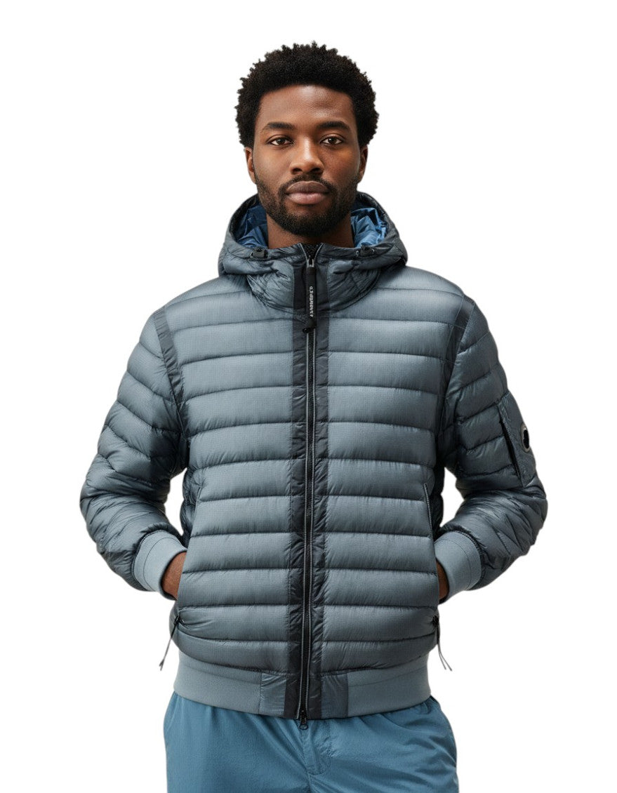 Blue Quilted Hood Jacket 2