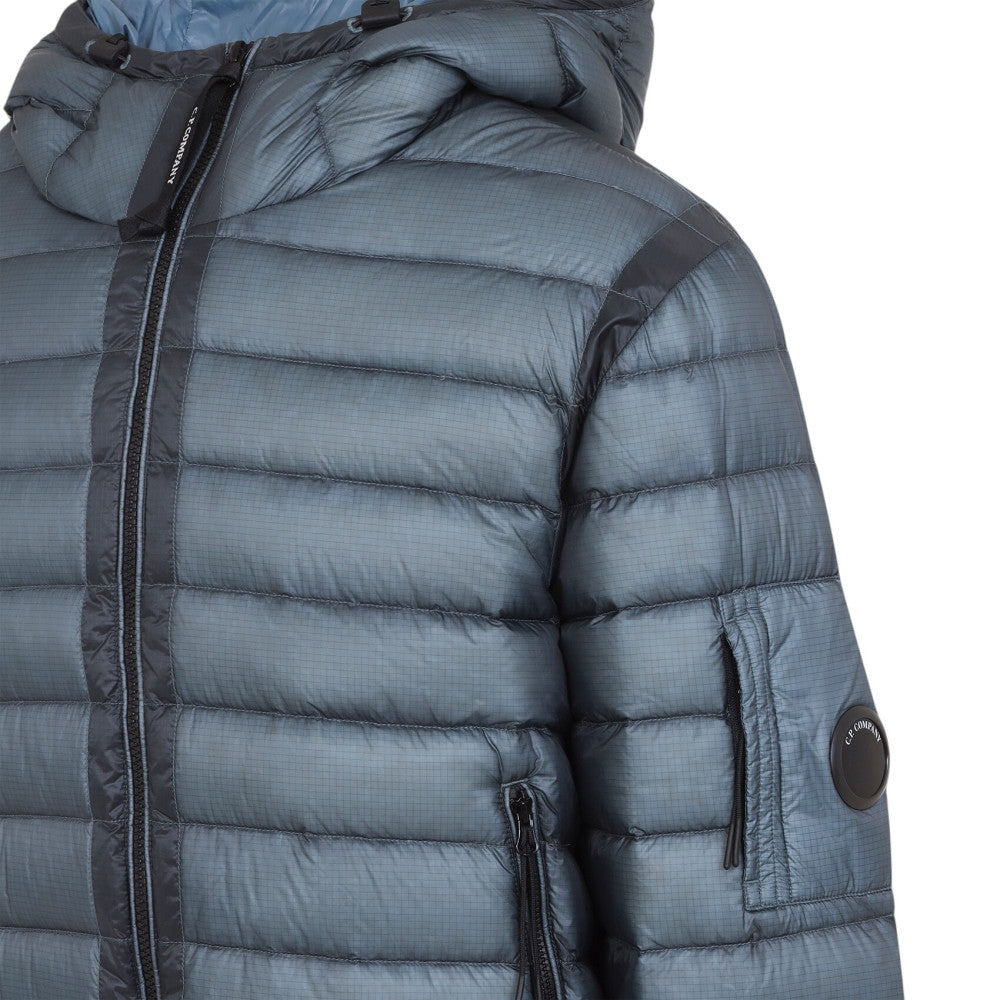 Blue Quilted Hood Jacket 4