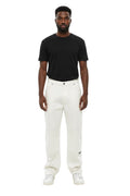 White Straight Solid Jeans 1