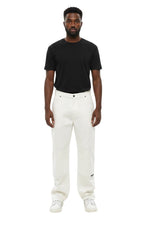 White Straight Solid Jeans 1
