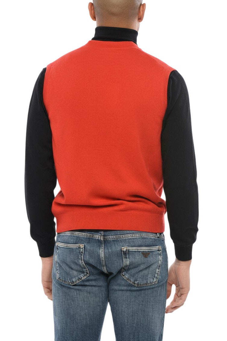 Red Sleeveless Cardigan 2