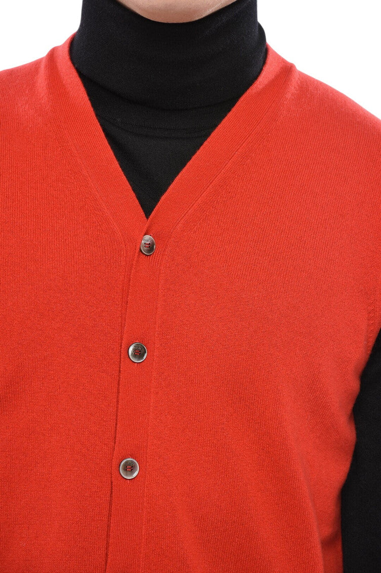 Red Sleeveless Cardigan 3