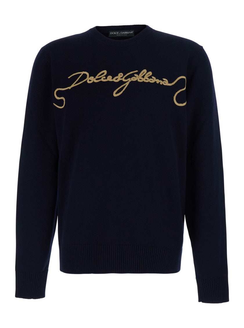 Navy Blue Logo Sweater 1
