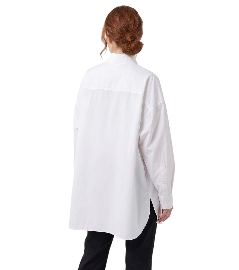 White Oversized Solid Shirt 2