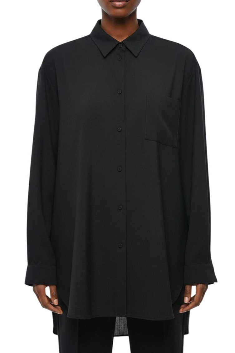 Black Relaxed Solid Shirt 1
