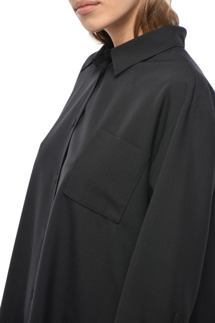 Black Relaxed Solid Shirt 3